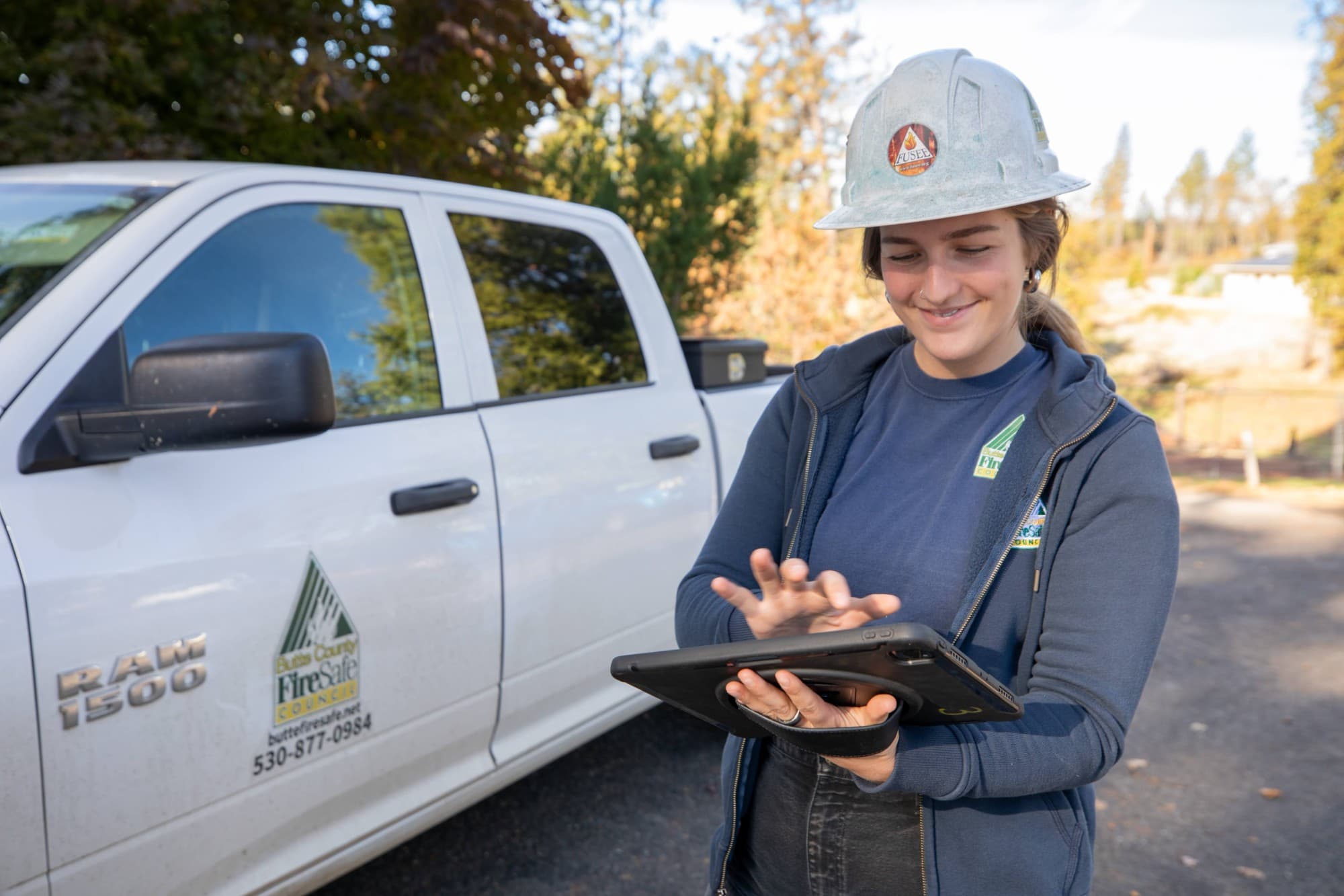 BCFSC staff member submitting a chipper program request on a tablet